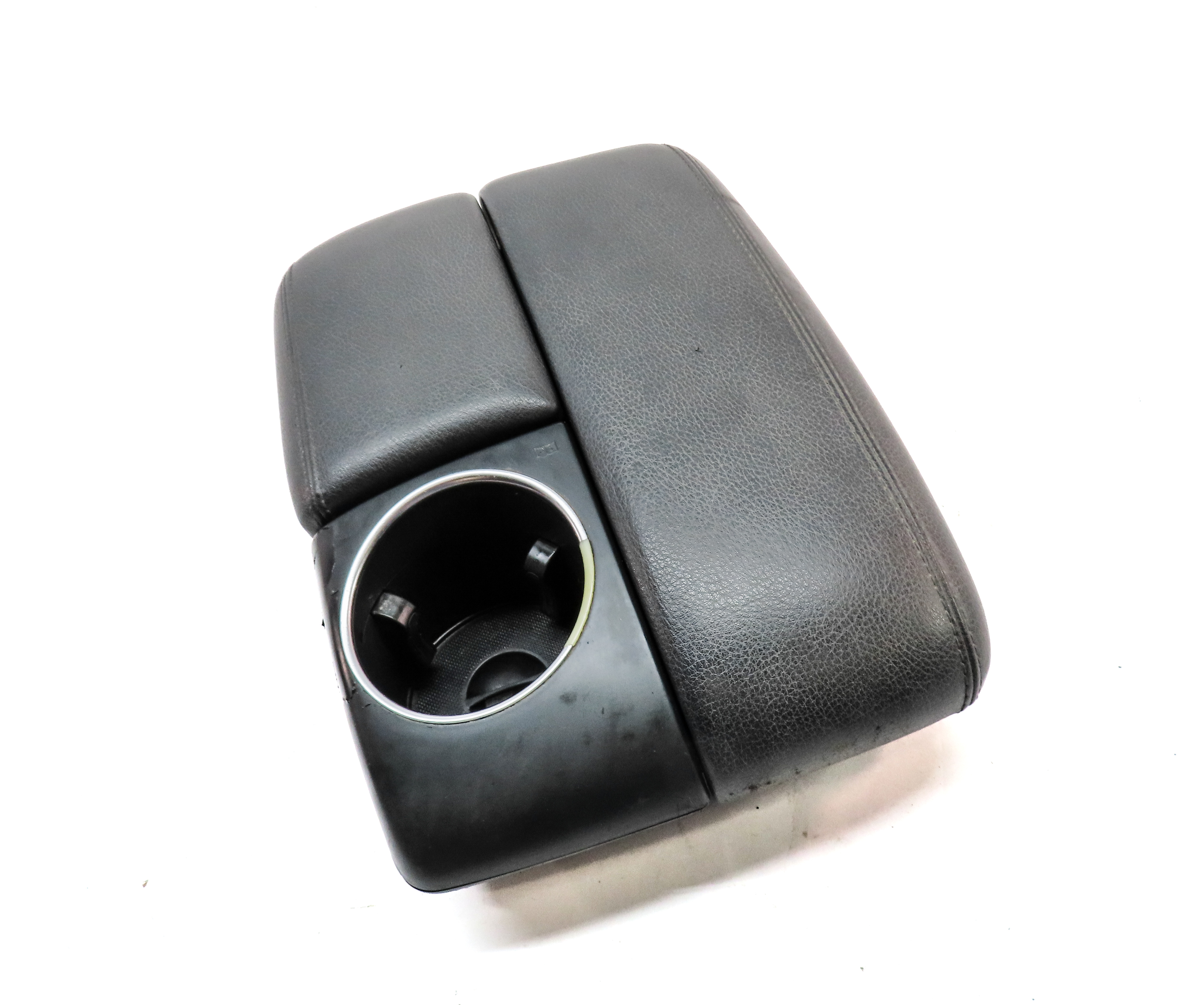 07-15 AUDI Q7 (4L) FRONT CENTER CONSOLE ARMREST CUP HOLDER COMPARTMENT(Black) — exact item pictured